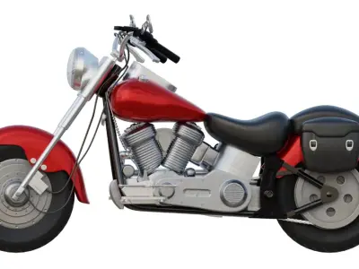 Chopper Motorcycle 3D model buy