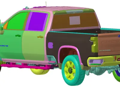 Chevrolet Silverado 2500 4WD LTZ 2020 Vehicle 3d scan model 3D model