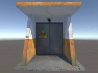 Old Bunker Radiation shielding Free low-poly 3D model