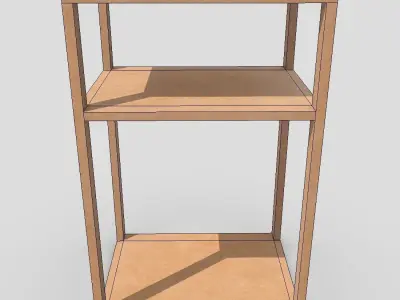 CC0 - Shelf 3 Free low-poly 3D model