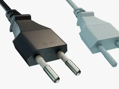 Electrical Plug Type C Low-poly 3D model