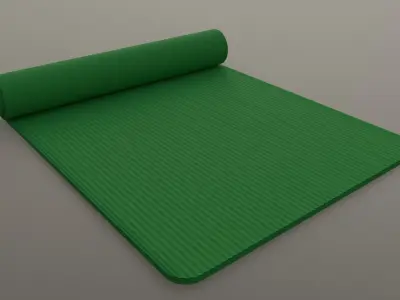 PBR Yoga Mat - Green Low-poly 3D model