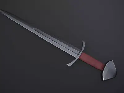 Arming Sword Low-poly 3D model purchase