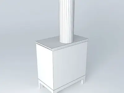 Wood fire burner 3D model