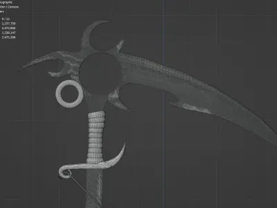  Rusty Metal Sickle 3D model