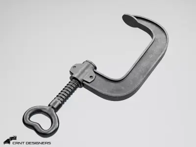  Vintage Machinist Clamp - C Clamp 3D model