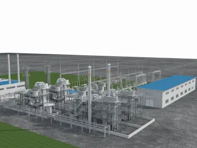 Electrical Substation 3D model get