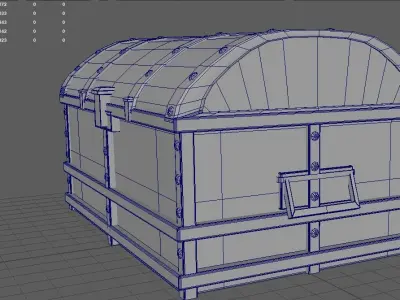Chest Stylized Low-poly 3D model