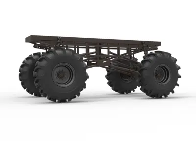 Chassis of Redneck Rave Mud truck Scale 1 to 25 3D print model