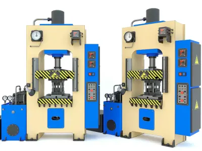 Industrial machine tool hydraulic press D2430B 3D model
