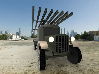 military launcher truck 3D model