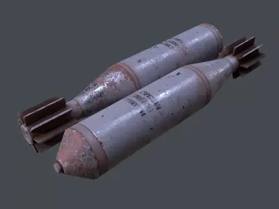 Mortar Projectile 60mm M83 3D model purchase