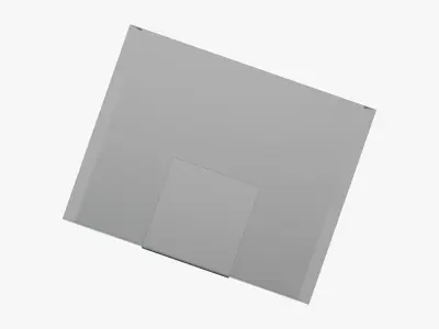 Basic Box Label - Geometry Only No Textures No Materials 3D model