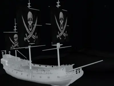pirates ship ship Black pearl 3D model