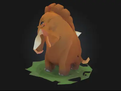 Mammoth Mascot  Prehistoric Power with a Friendly Twist 3D model