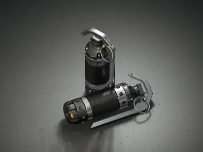 Sci-Fi Grenade 3D Model OBJ BLENDFILES 3D model