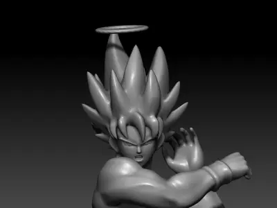 Goku VS Vegeta first part Goku 3D print model