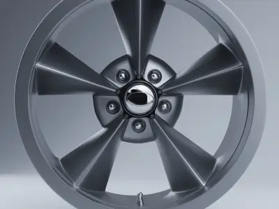 US Wheels Retro Series 701 Low-poly 3D model