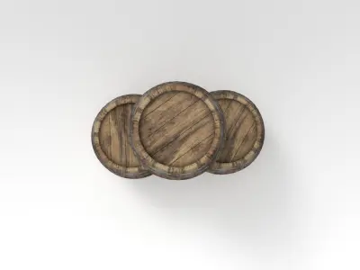 Barrels Low-poly 3D model purchase