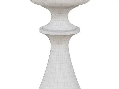 black end table 3D model