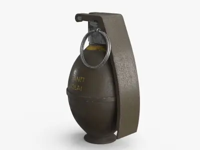 Hand Grenade v3 Low-poly 3D model