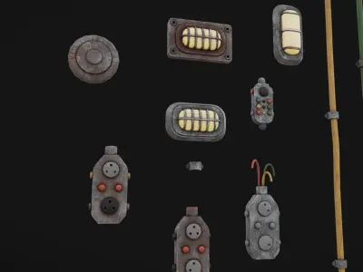 Cables 01 Low-poly 3D model