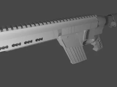AR-25 sci fi rifle 3D model