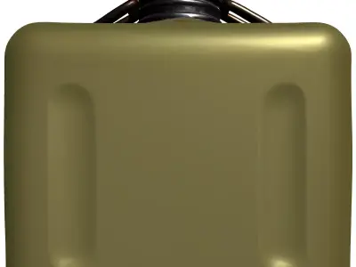 Military Style Square Jerry Can Low-poly 3D model