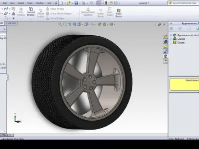 standard 5 spoke 17 alloy wheels Free 3D model