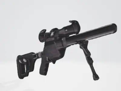 Sniper Rifle 3D Model for Games and Military Simulations Free 3D model