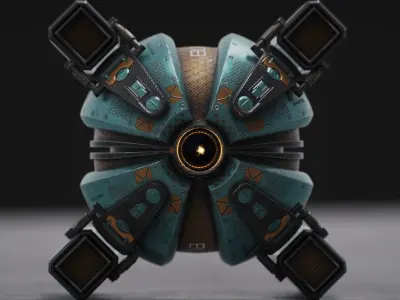 Space drone Low-poly 3D model