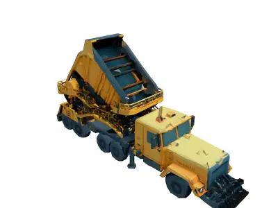 Heavy Duty Screening Truck 3D Model Low-poly 3D model