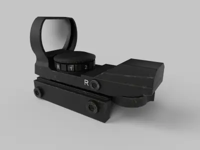 Red Dot Sight Low-poly 3D model Low-poly 3D model