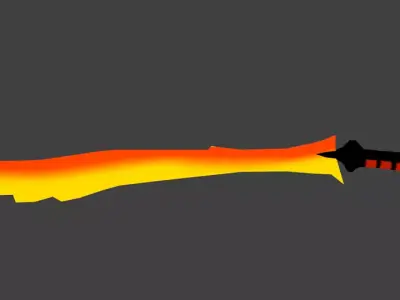 Fire Sword 3D model purchase