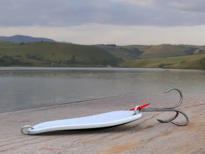 Fishing spoon swing bait 3D model