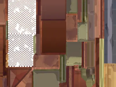 Metal Structures For Gaming Location low-poly models Low-poly 3D model