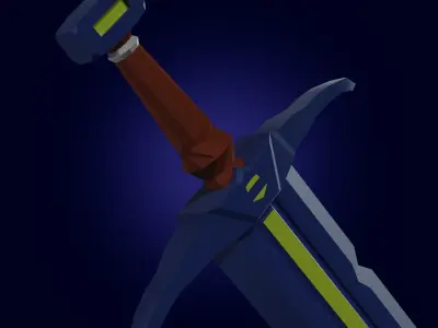  Styled Weapon Sword PBR Low-poly game reade Low-poly 3D model