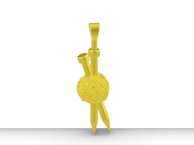 Pin screw pendant design 3D print model