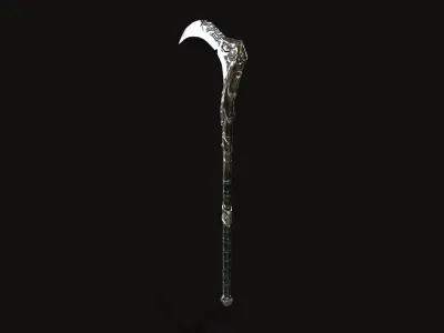 Fantasy Scythe V01 Low-poly 3D model