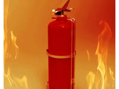 2Ltr Fire Extinguisher  Free 3D model