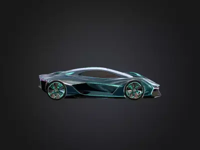 Neon Velocity Car 3D model