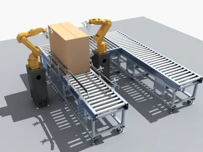  Industrial Equipment 23 - Inspection of Cardboard Box 3D model