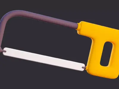 Lowpoly Hacksaw 3D model