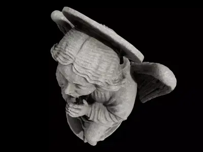 Praying Angel Statue 3D model