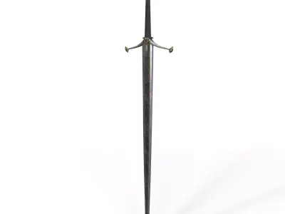 Fantasy Claymore Model Game Ready Low-poly 3D model