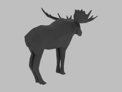 Low Poly Moose 3D model