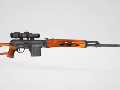 SVD 3D model ak - rifle 3D model