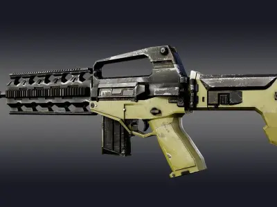 Combat Rifle 3D model