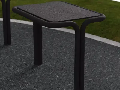 Outdoor Calisthenics and Fitness Park 3D Model 3D model