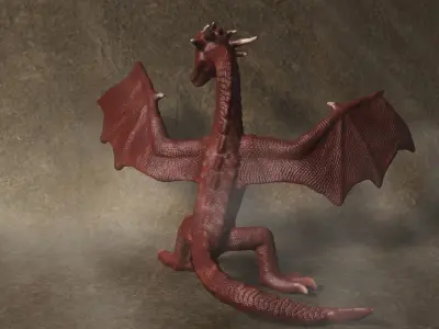 Red Dragon Rigged 3D model